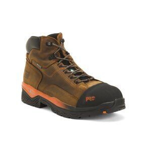 TIMBERLAND Brown Men's Nubuck Leather Pro Composite Toe Waterproof Work Boots